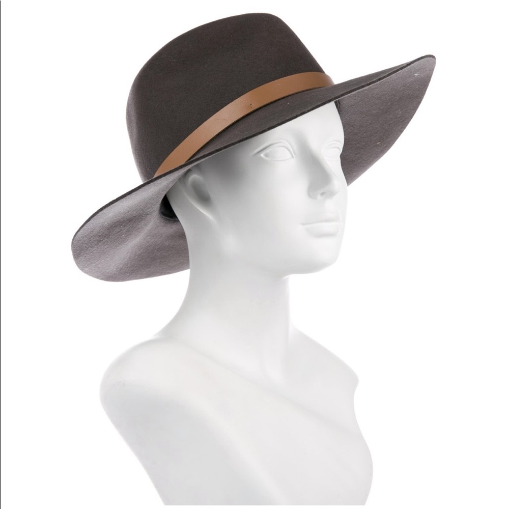 Rag & Bone leather-trimmer wool hat